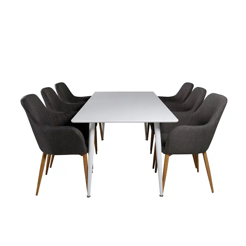 Matgrupp Venture Home Polar med 6 Comfort stolar Tyg