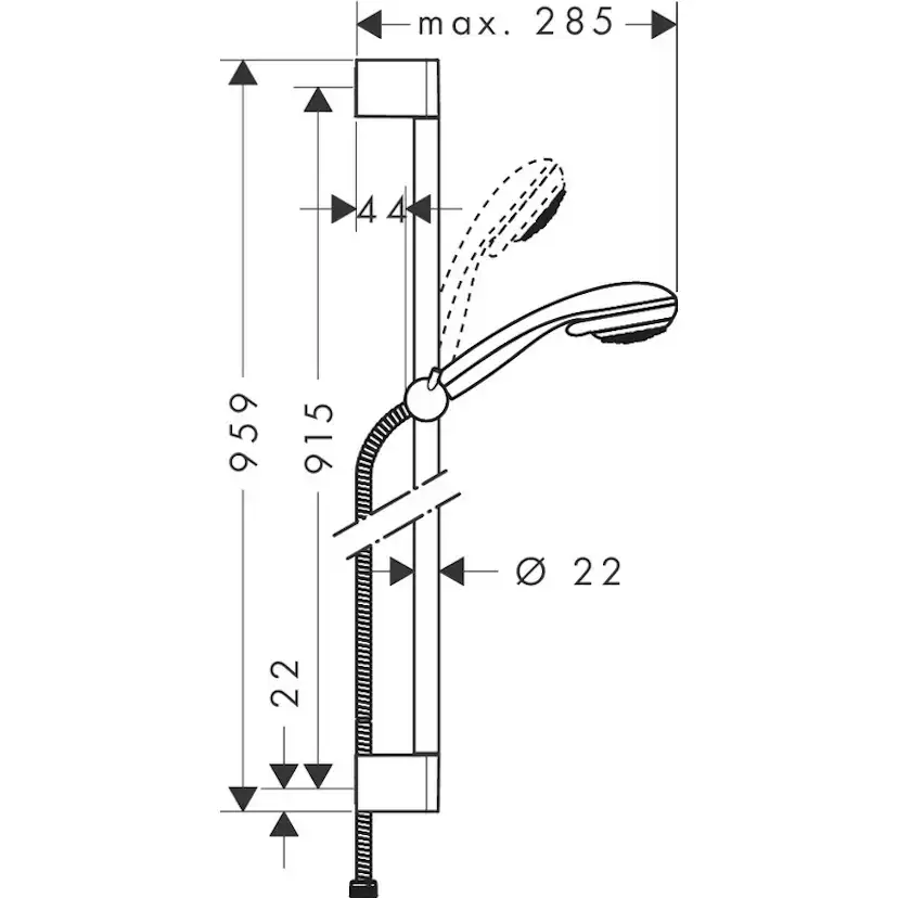 Duschset Hansgrohe Crometta 65 cm Multi