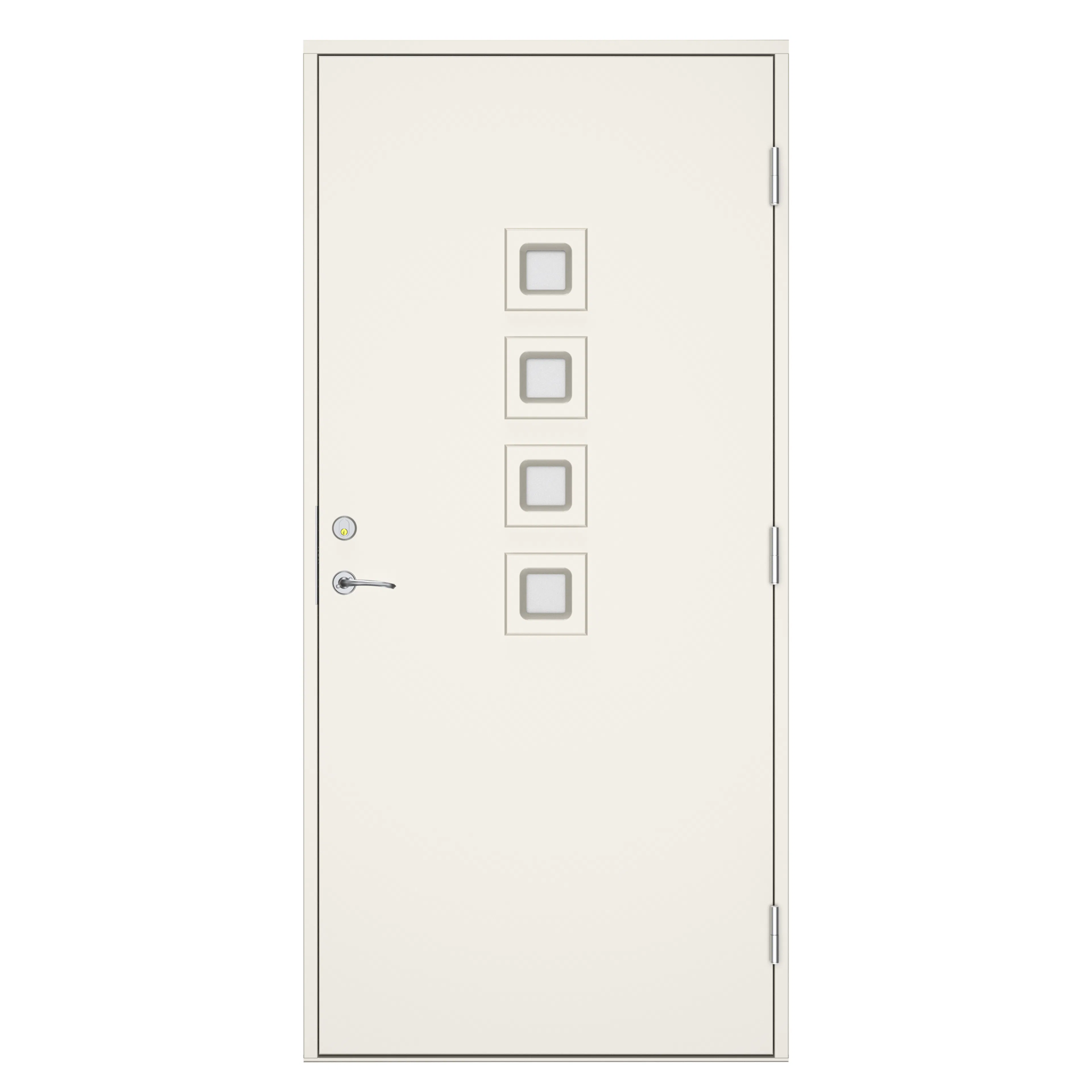 Ytterdörr Swedoor Clever-Line+ LofotenNCS-0500-N Klassisk Vit 10x21, Höger