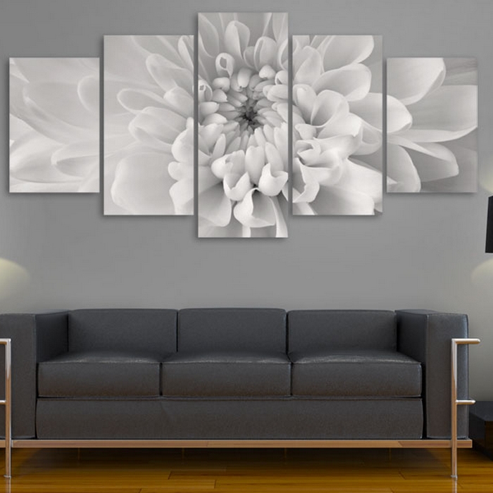 Tavla Arkiio Dahlia Flower In Grey Shades