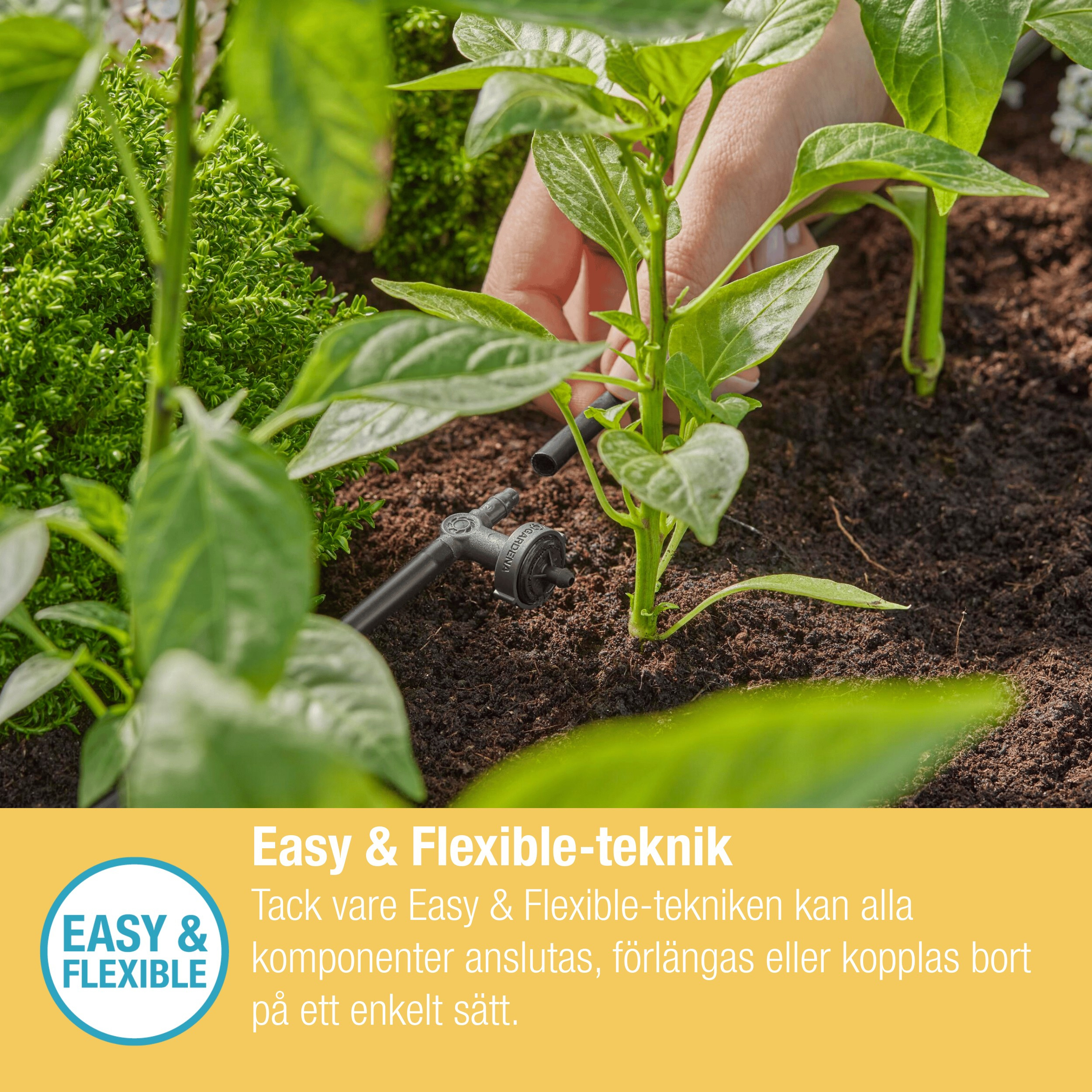 Droppspridare Gardena Micro-Drip Inline 2 l/h Tryckreglerande
