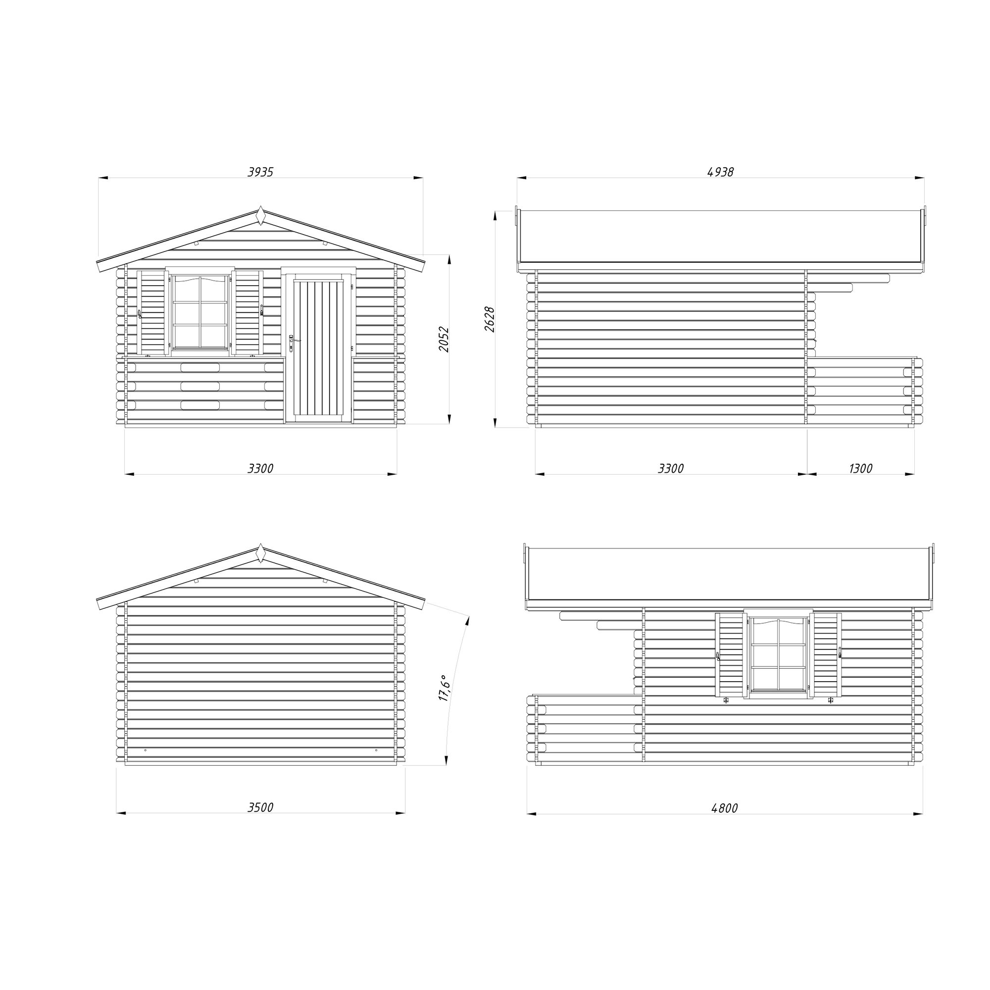Emma 10,4+4,2 m2 Brun dippad