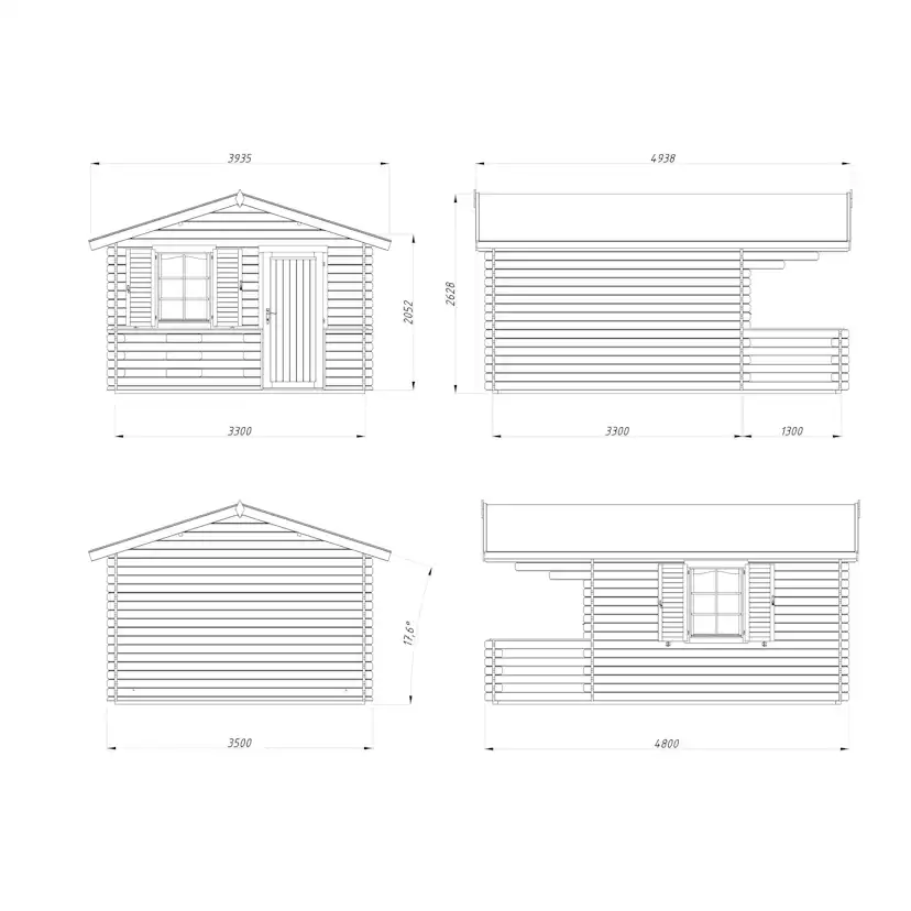 Emma 10,4+4,2 m2 Grå dippad
