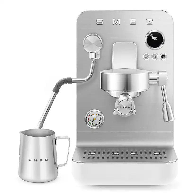 Espressomaskin Smeg Minipro EMC02WHMEU Manuell med Mjölkskummare, Vit