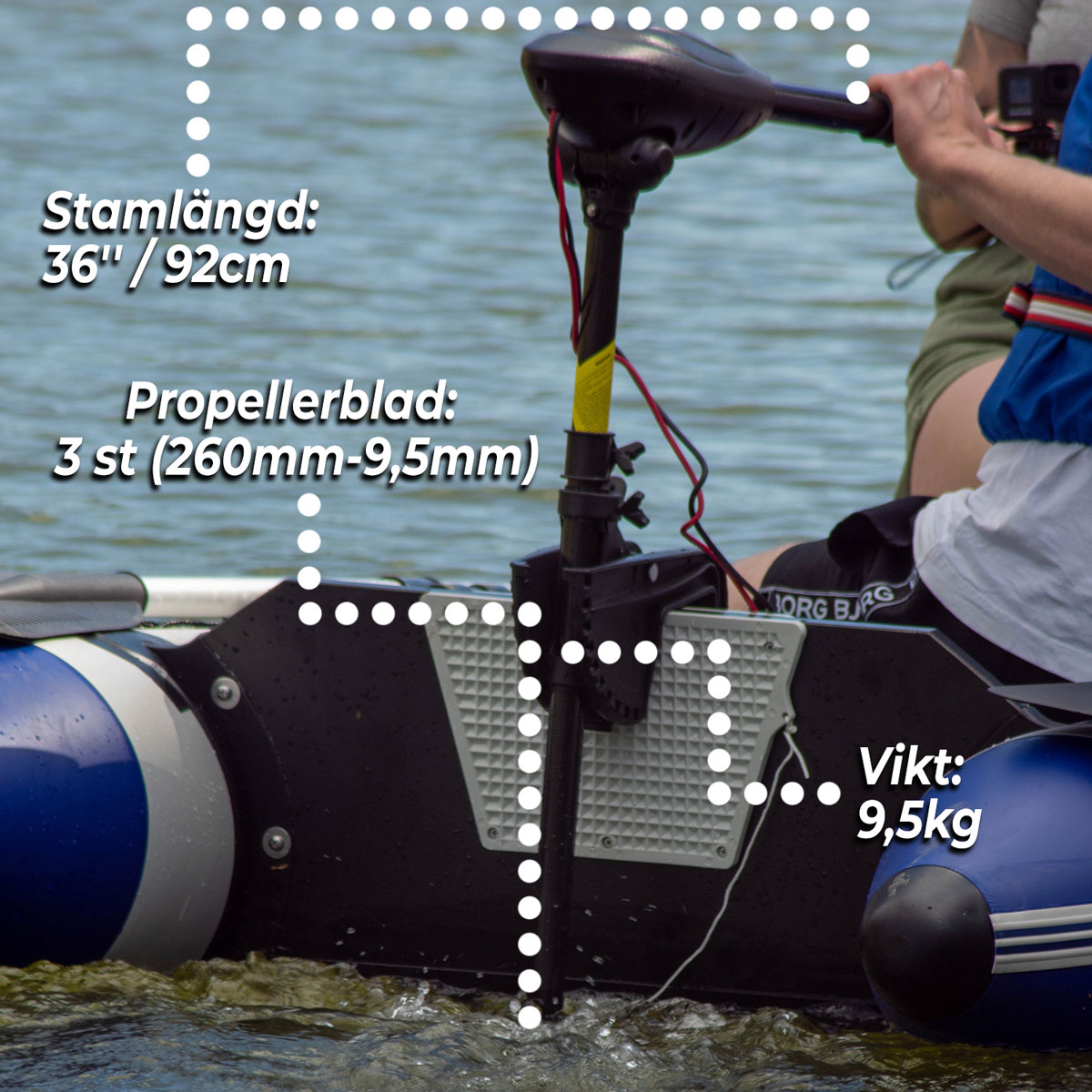 Elmotor Båt Deep Sea Elektrisk Cruise 86LBS