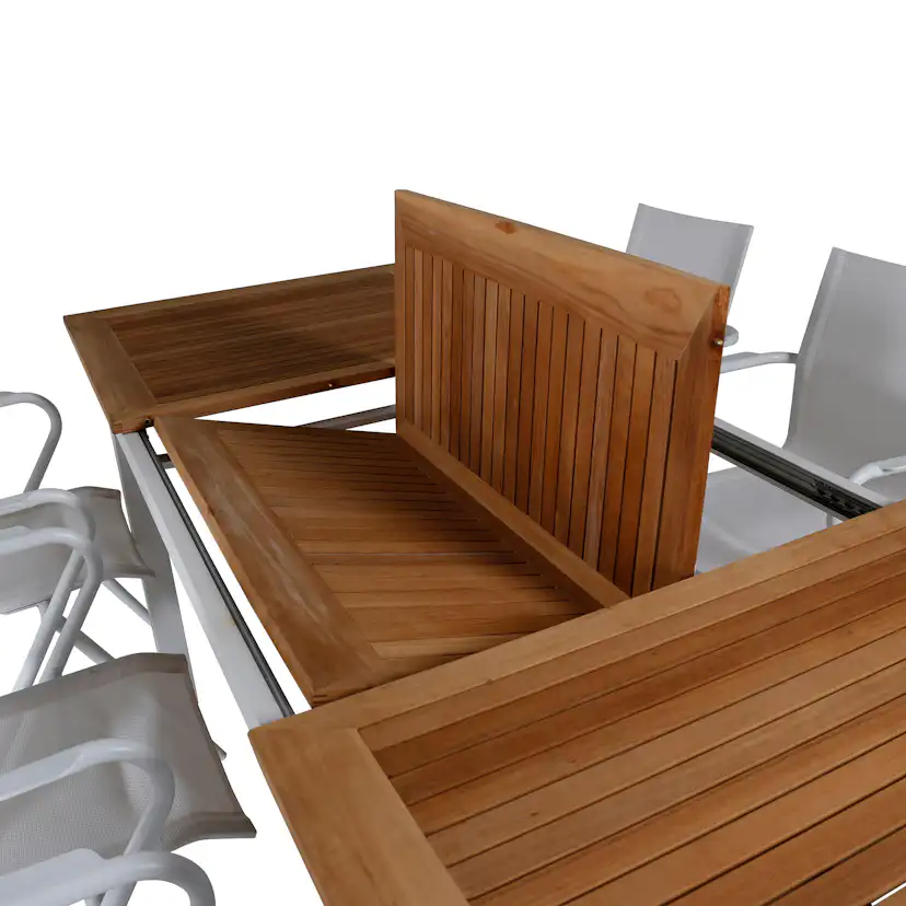 Matgrupp Utomhus Venture Home Pave med 6 Act Trädgårdsstolar L: 160 cm