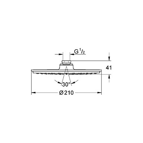 Taksil Grohe Rainshower Cosmopolitan 210