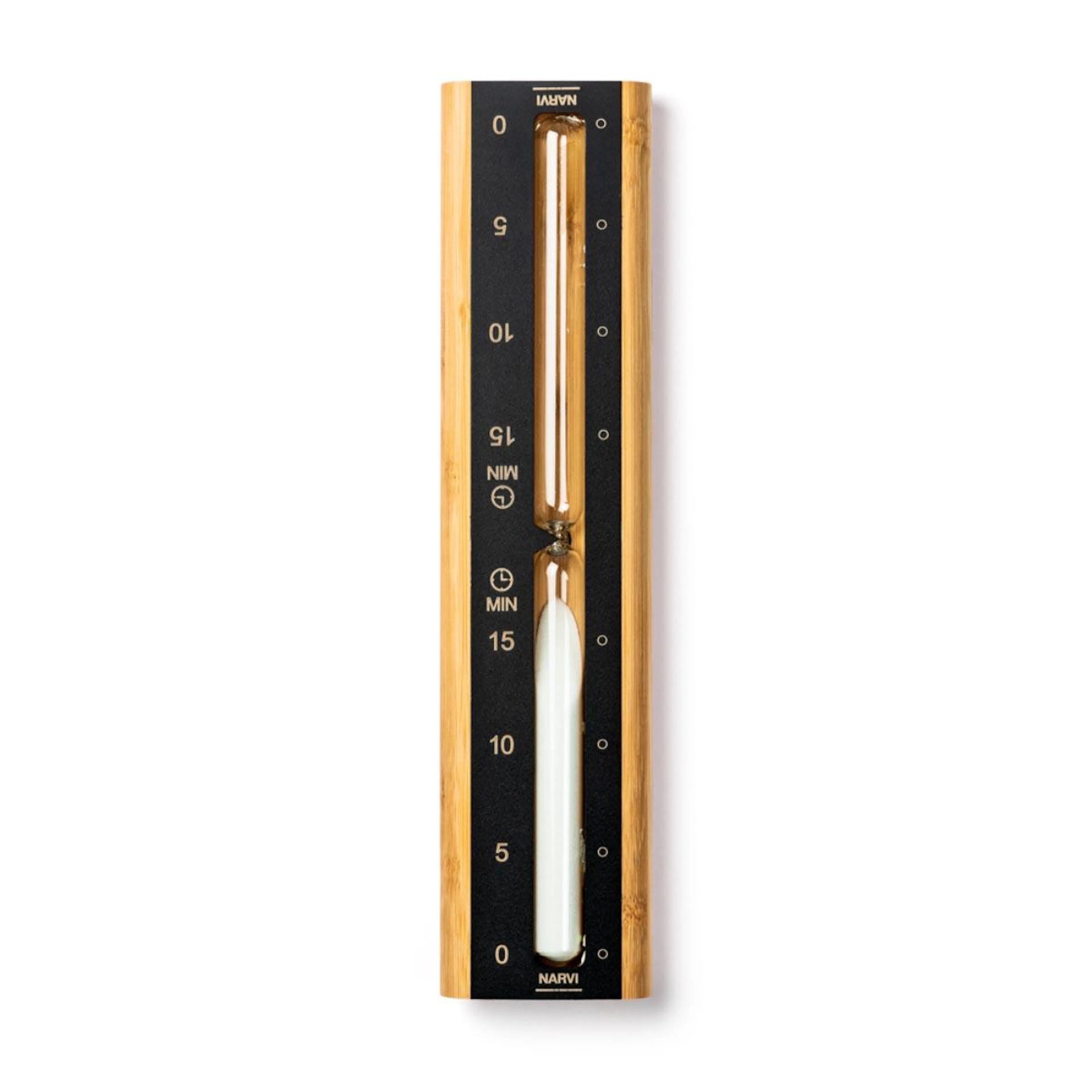 Narvi Sandur, bambu/svart alu 15 min - Svart/Bambu