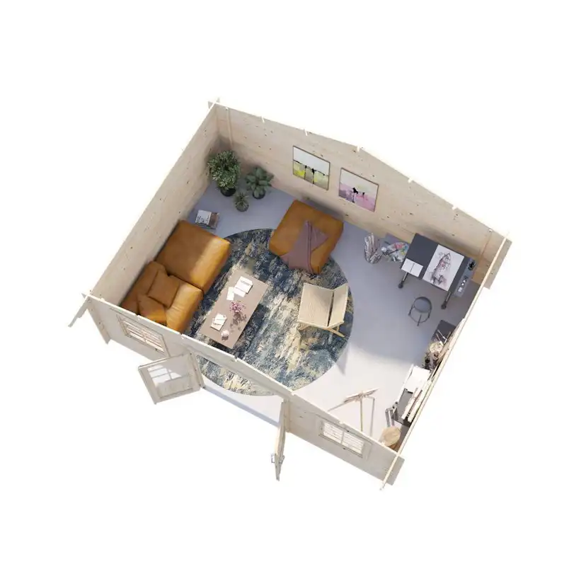 Klara 17,0 m2 PNT7012W2 Mörkgrå/Vit