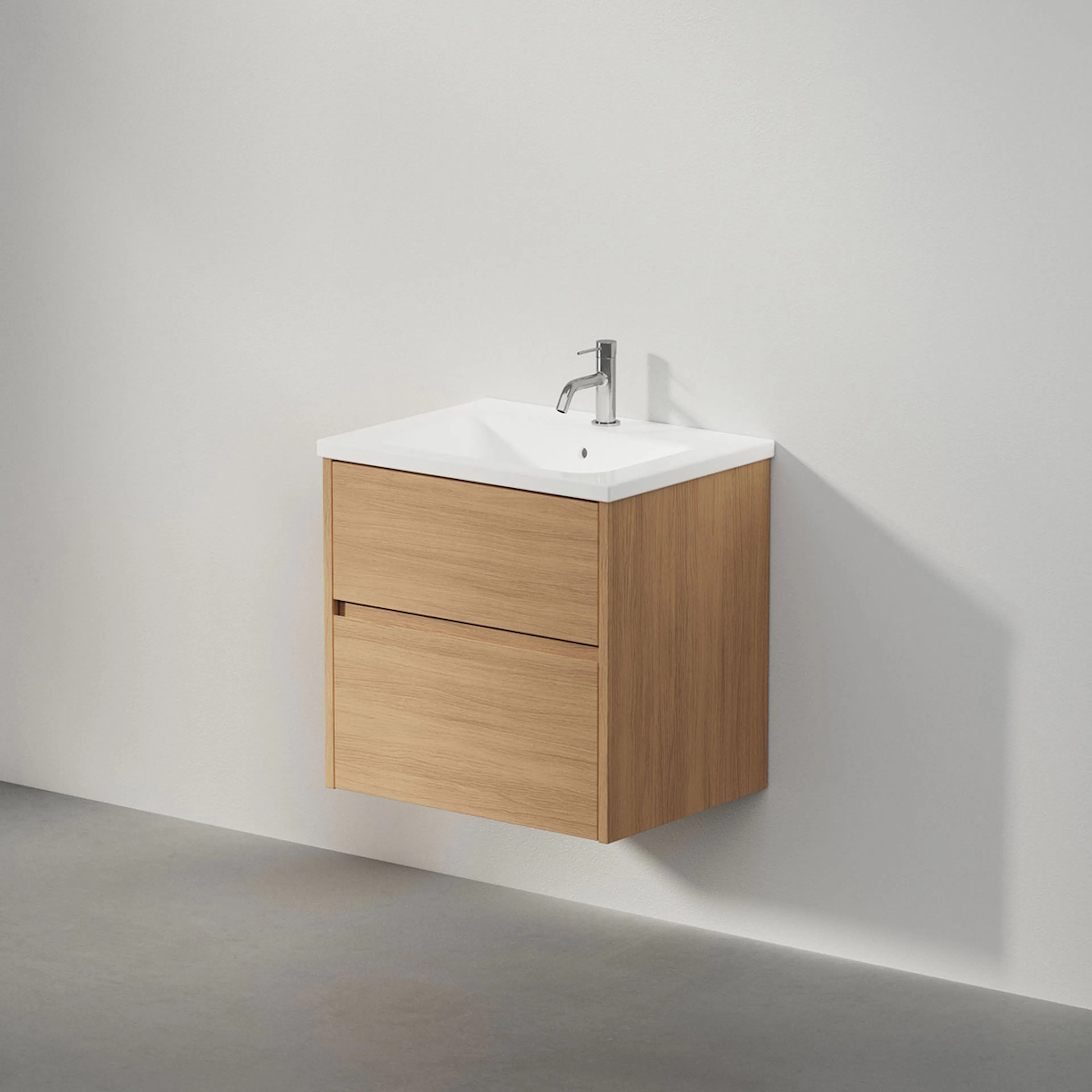 GRAND Grip 60, Natural Oak, 2 Lådor, 596x570x450 mm Bredd: 600 mm, Natural Oak