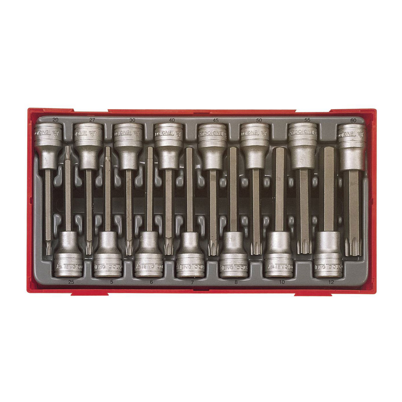 TX-insexhylssats 15 delar med 1/2 tum fyrkantsfäste Teng Tools TTTXH15