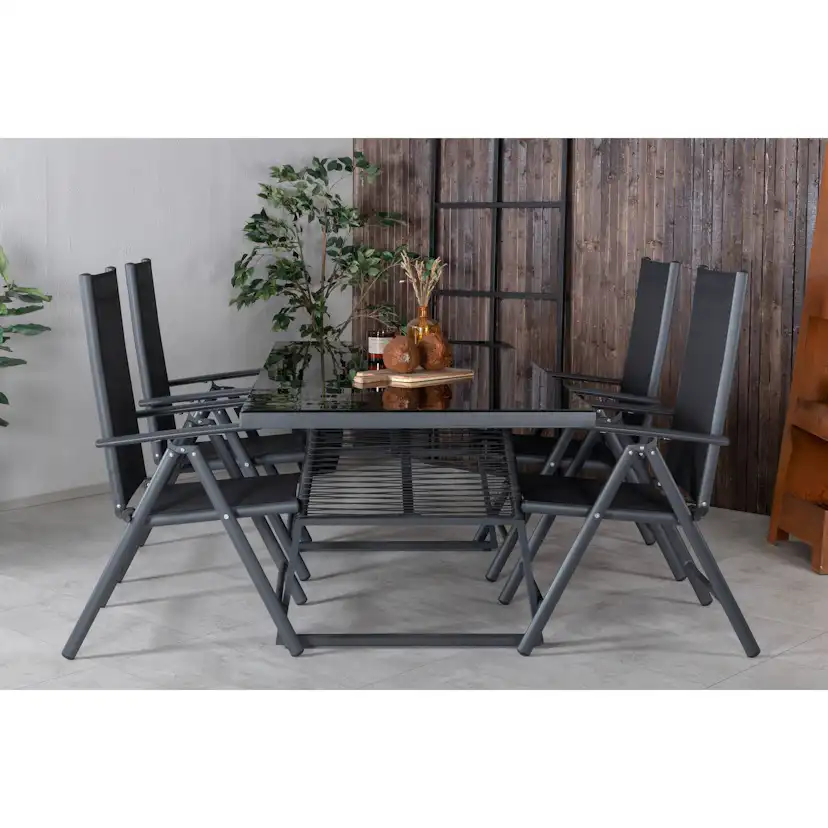 Matgrupp Venture Home Dallas Matgrupp Utomhus 193cm med 4 Break Positionsstolar