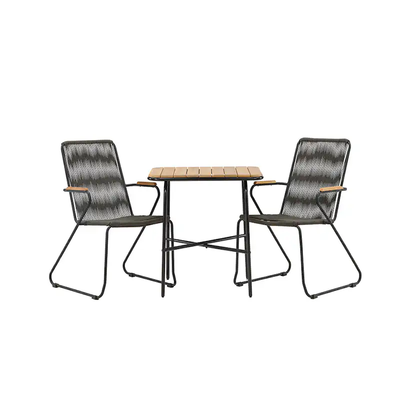 Holmbeck Cafetable Stål - Black / Rectangular 55*70*74 +Bois Svart