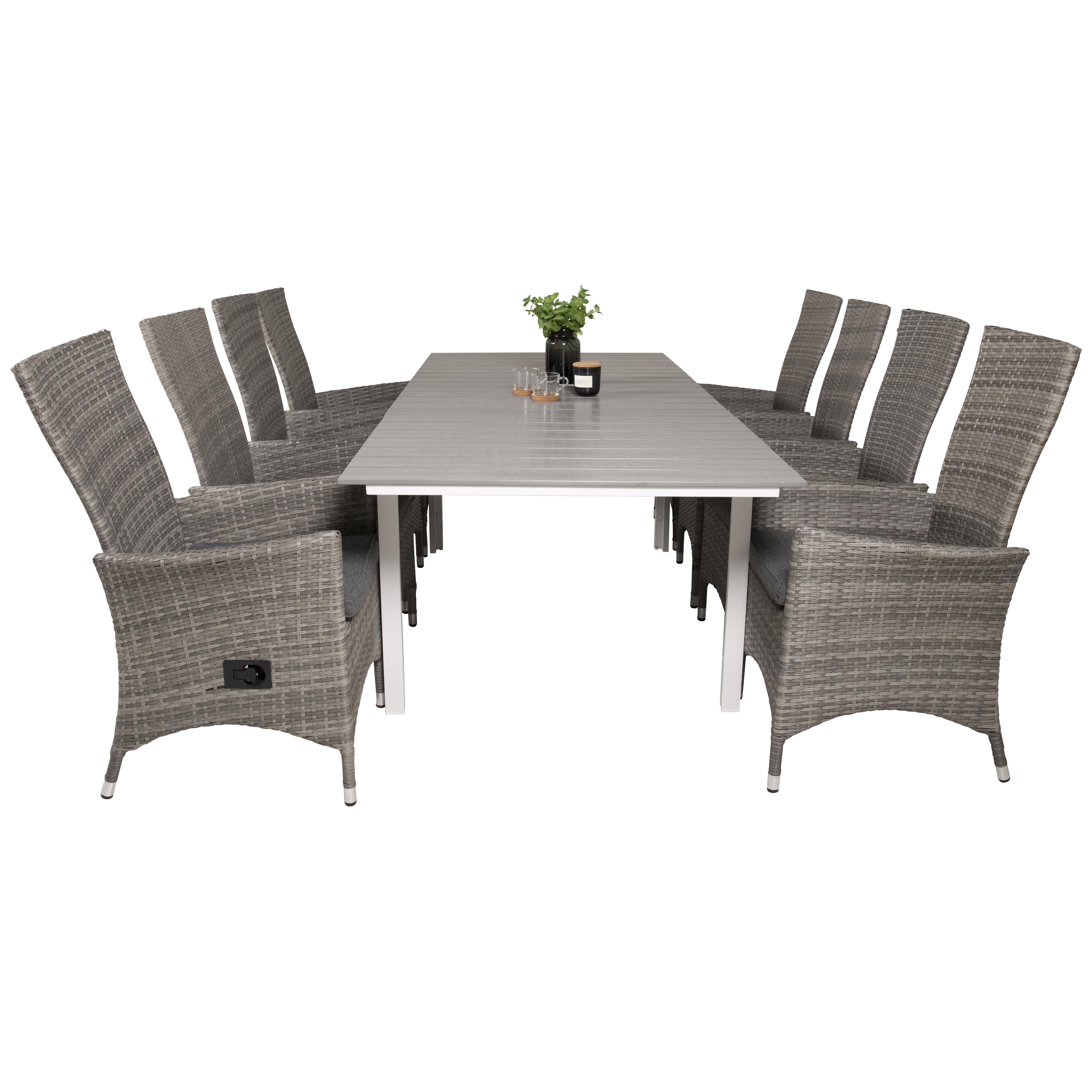Matgrupp Venture Home Lova 160/240 med 8 Pishi Stolar