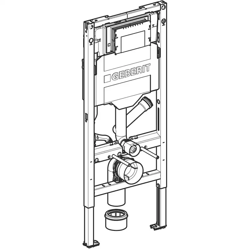 WC-Fixtur Geberit Duofix Sigma 112 cm för Luktutsugning med Frånluft