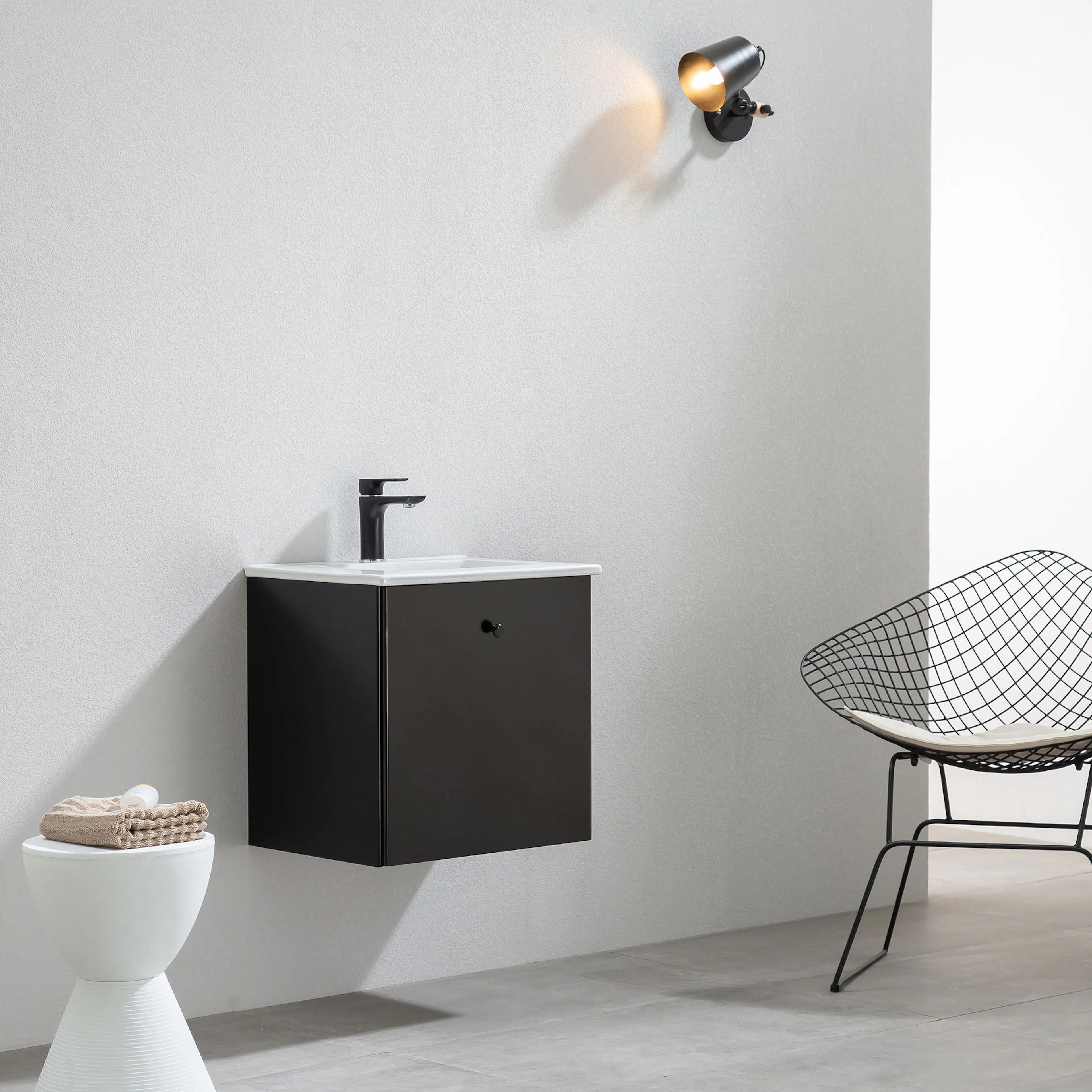 Tvättställsskåp Bathlife Fröjd 520 Mattsvart BxH: 520x500 mm