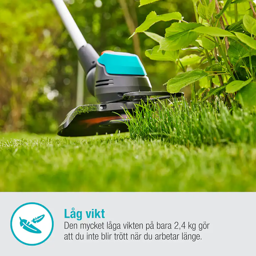 Trimmer Gardena EasyCut 23/18V P4A med Batteri & Laddare