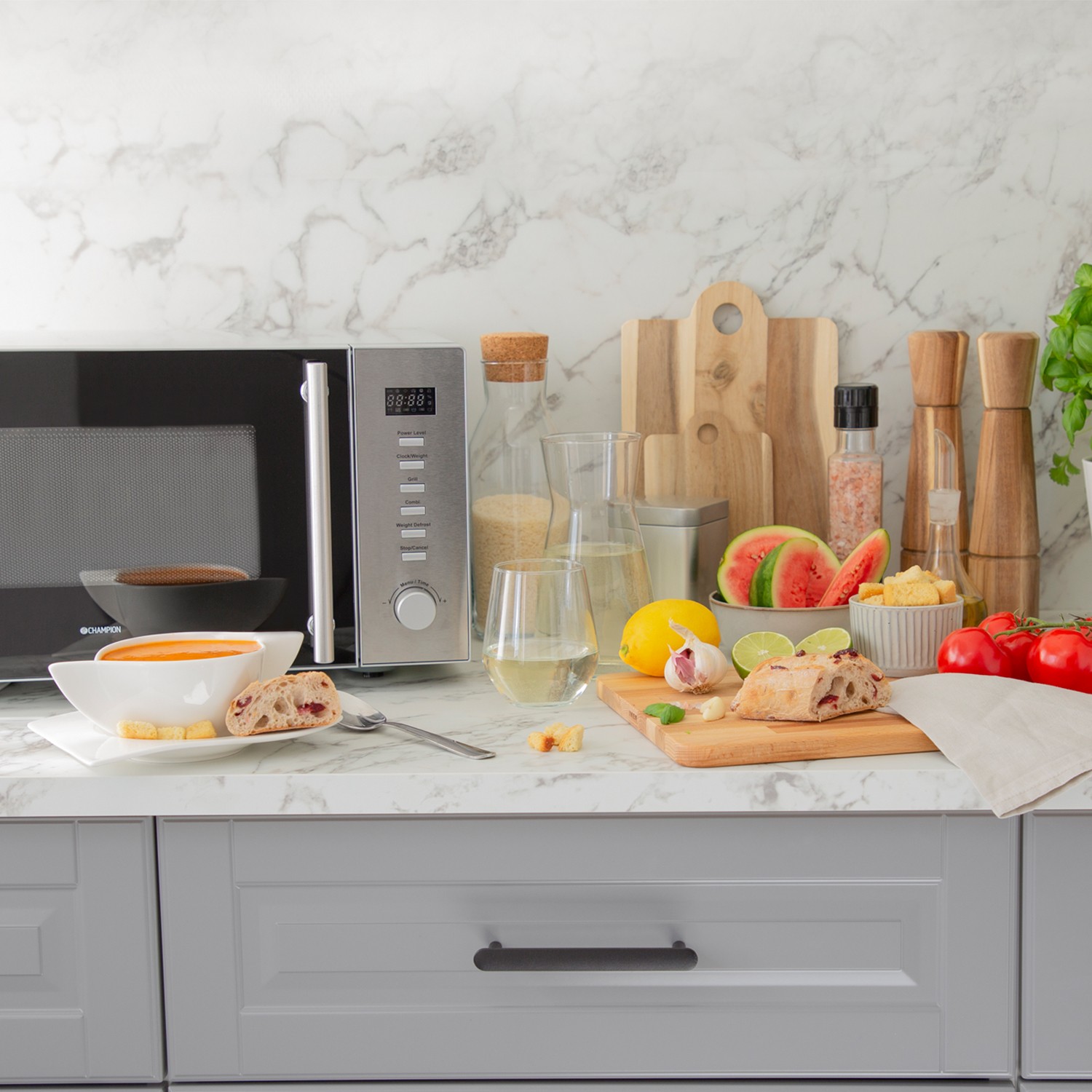 Mikrovågsugn Champion Pro 23L 900W MW135 Rostfri