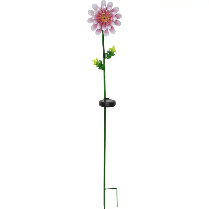 Solcellsdekoration Star Trading Pink Daisy