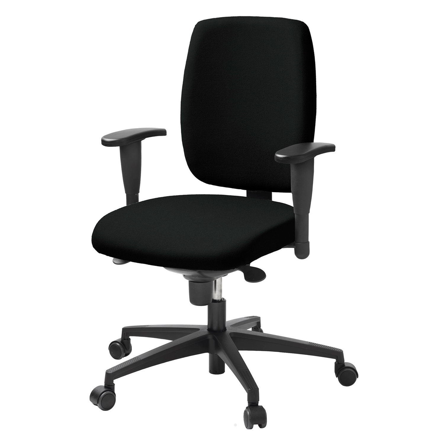 Kontorsstol Lanab Group LD 6135 Svart Stol med Justerbar Sits & Ryggstöd