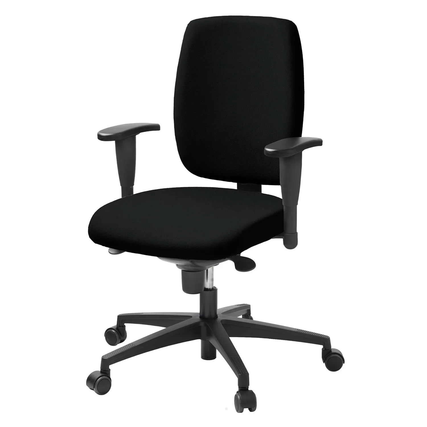 Kontorsstol Lanab Group LD 6135 Svart Stol med Justerbar Sits & Ryggstöd