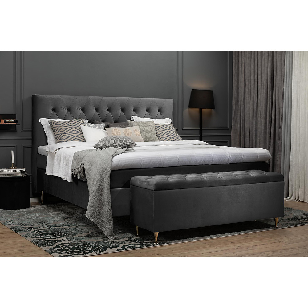 Royal Velvet Kontinentalsäng 210x210 Mörkgrå