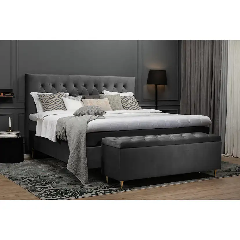 Royal Velvet Kontinentalsäng 210x210 Mörkgrå