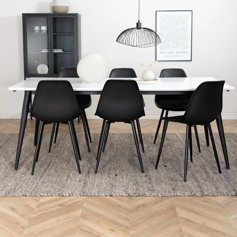 Matgrupp Venture Home Jolie med 6 Pobbie Stolar Järn