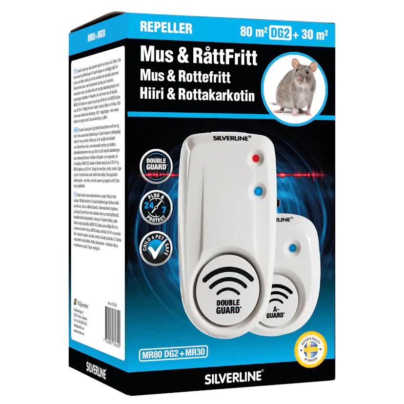 Avskräckare Silverline Mus och Råtta Mr80 Dg2+Mr30