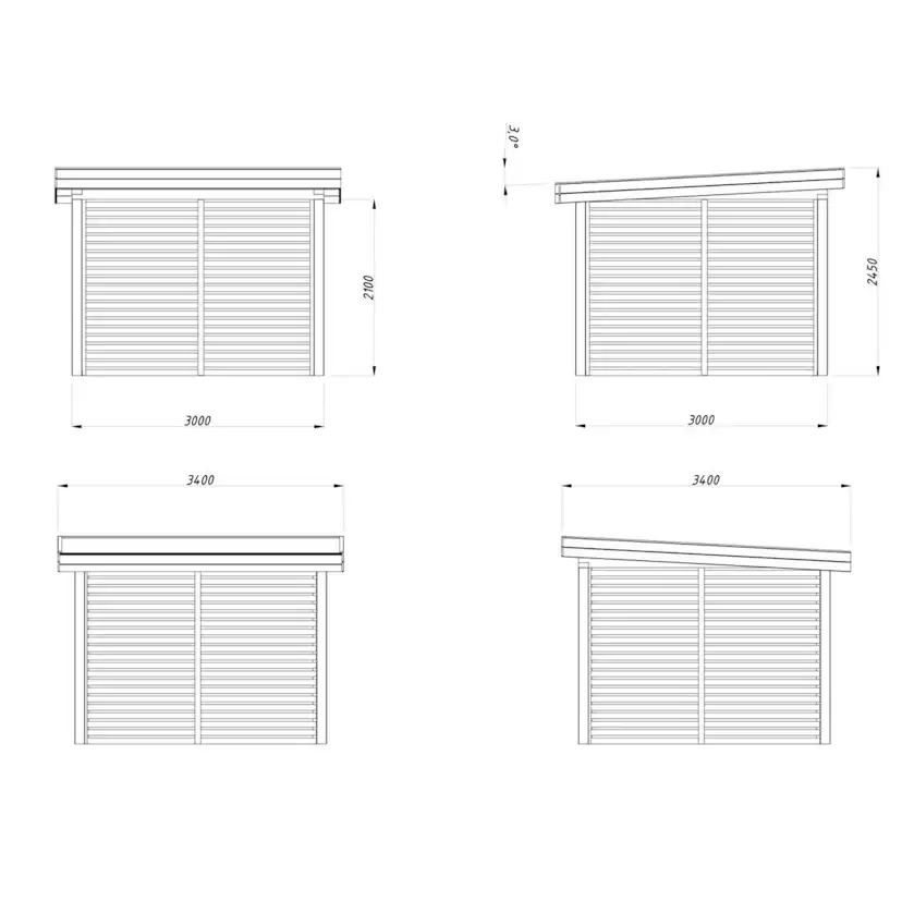Paviljong Palmako Lenna 8,3 m2 Set 302