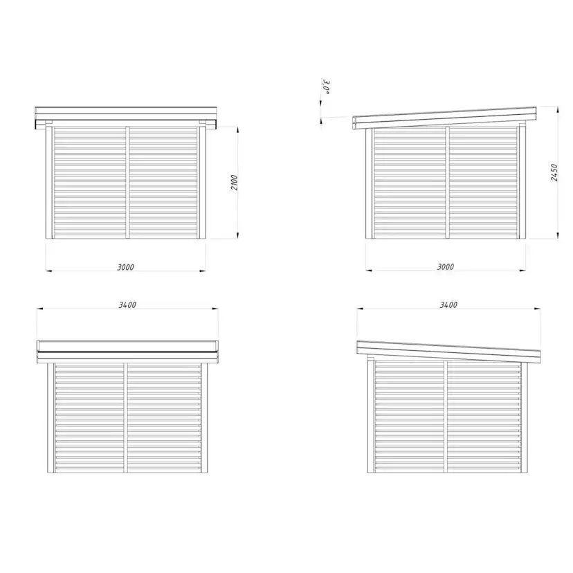 Lenna 8,3 m2 Set 303 WTDIP Behandling: Impregnerad transparent