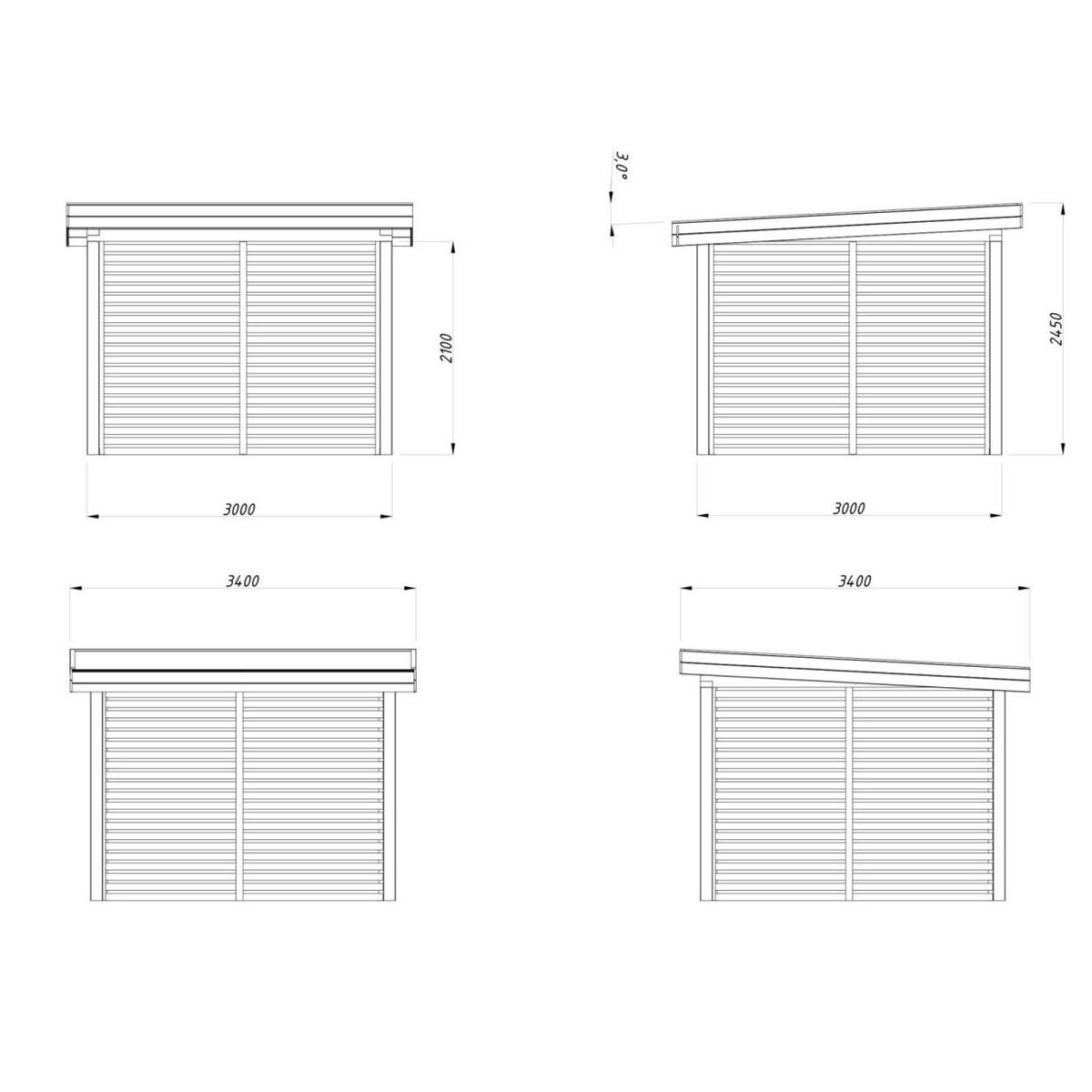 Paviljong Palmako Lenna 8,3 m2 Set 302
