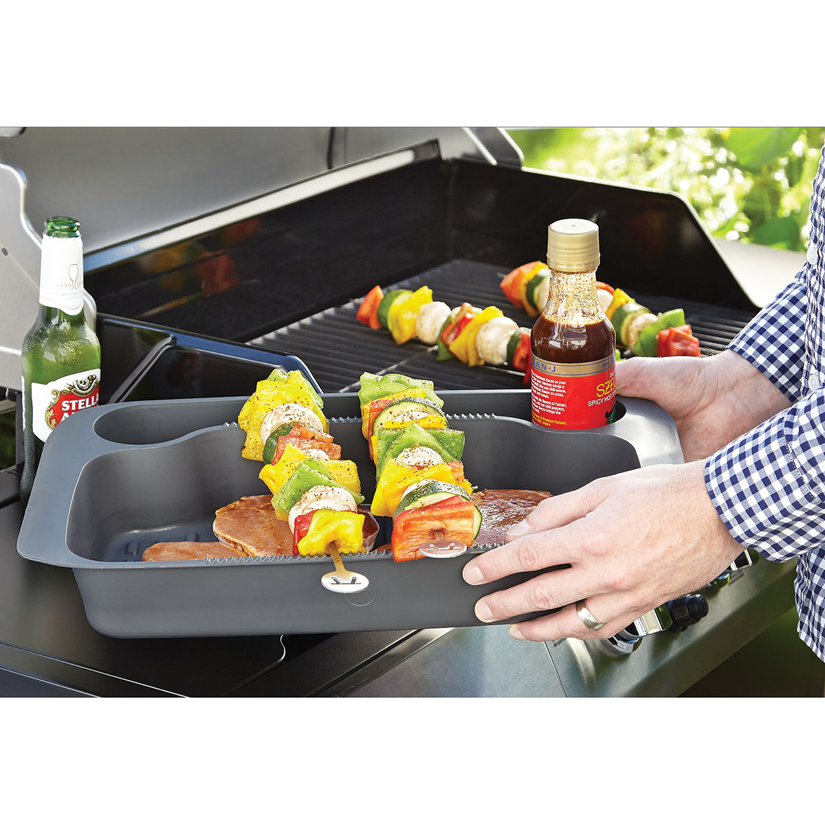 Preppbricka Outset med Lock för Grill