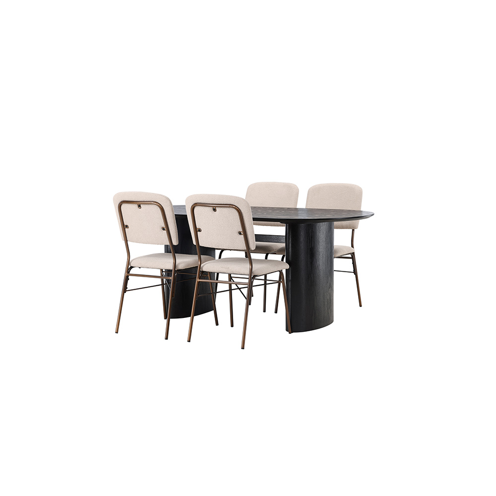 Matgrupp Venture Home Isolde med 4 st Seda stolar