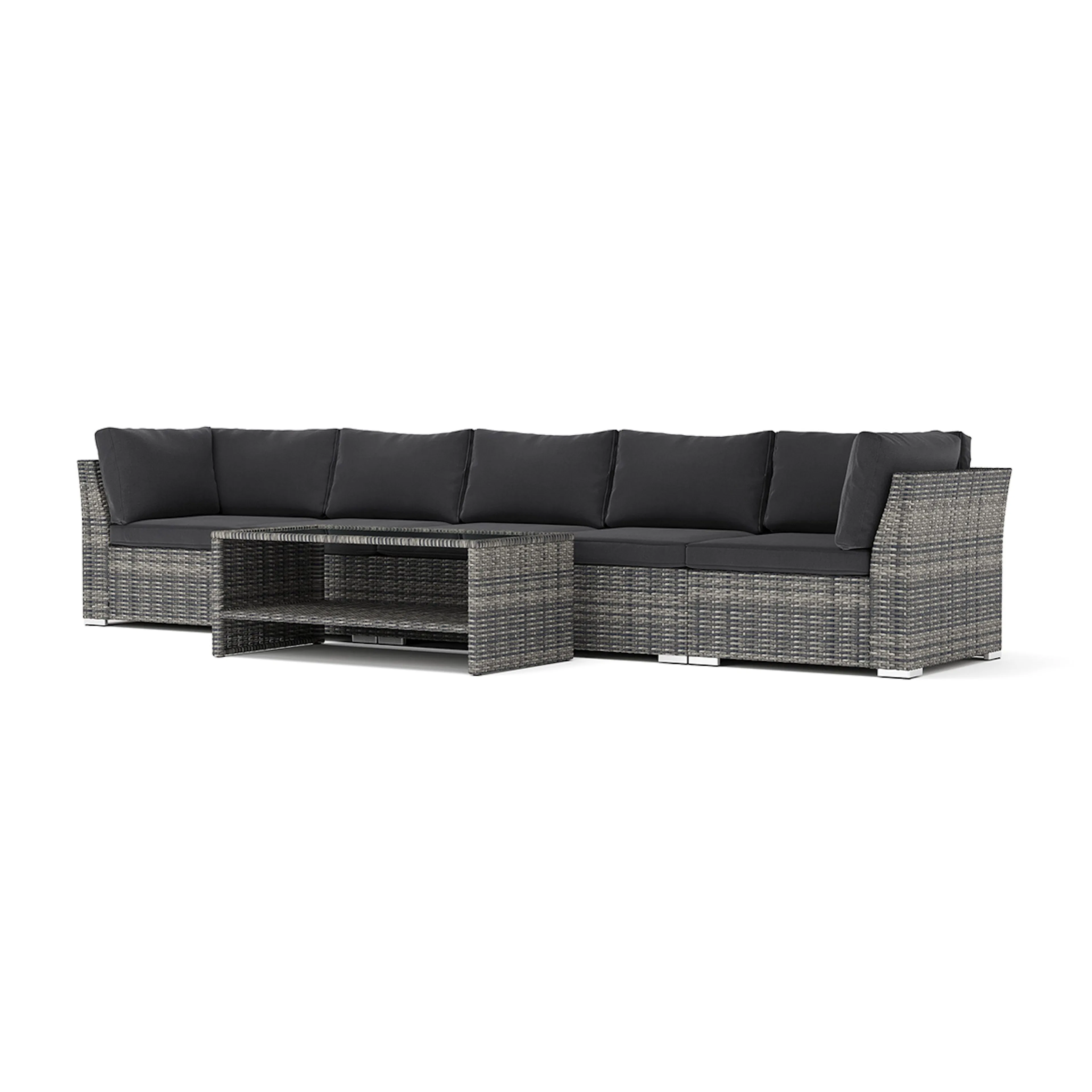 Loungesoffa Comfort Garden Wisconsin utomhus rak 5-sits soffa