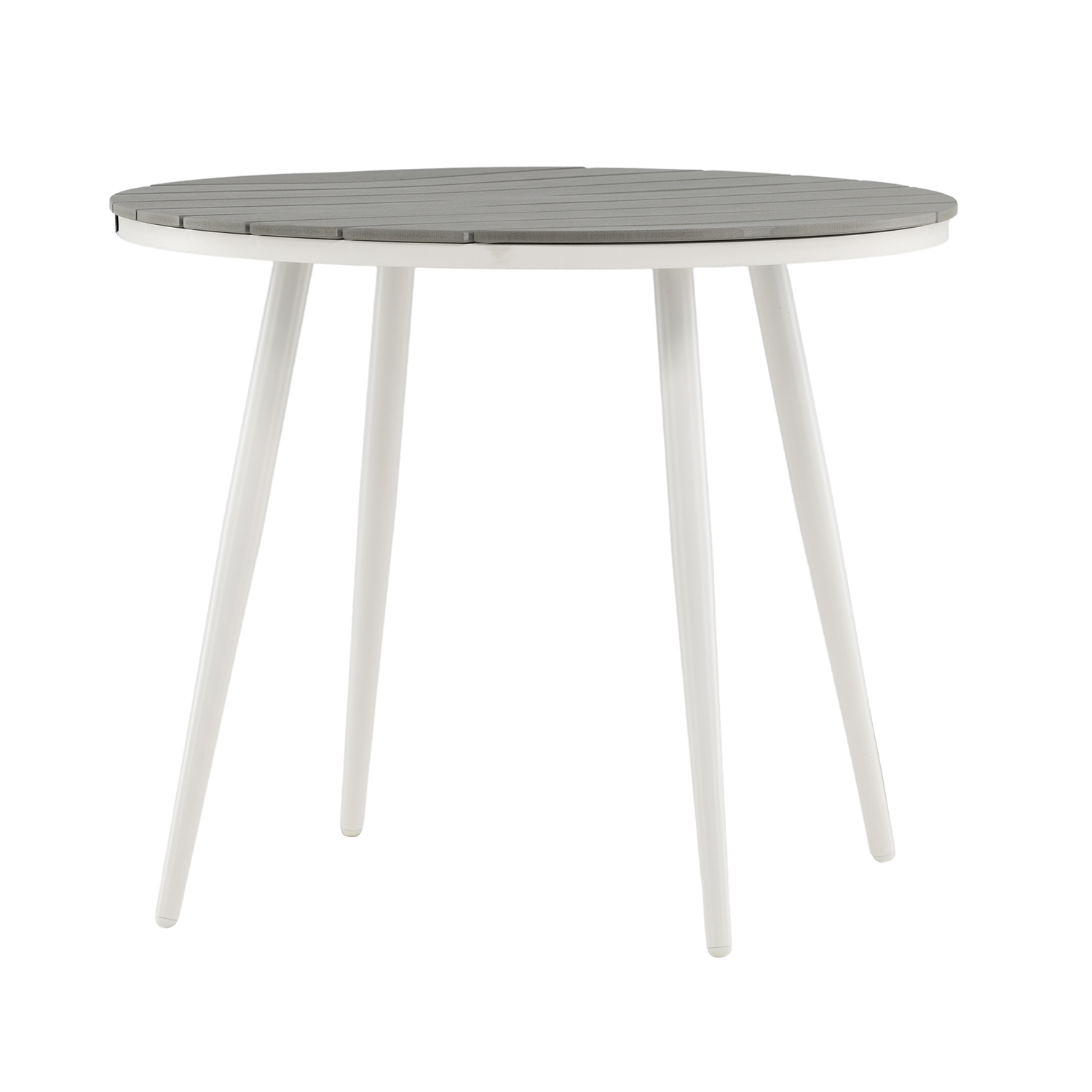 Break - Dining Table Round- White / Grey - Alu / Aintwood - Grå