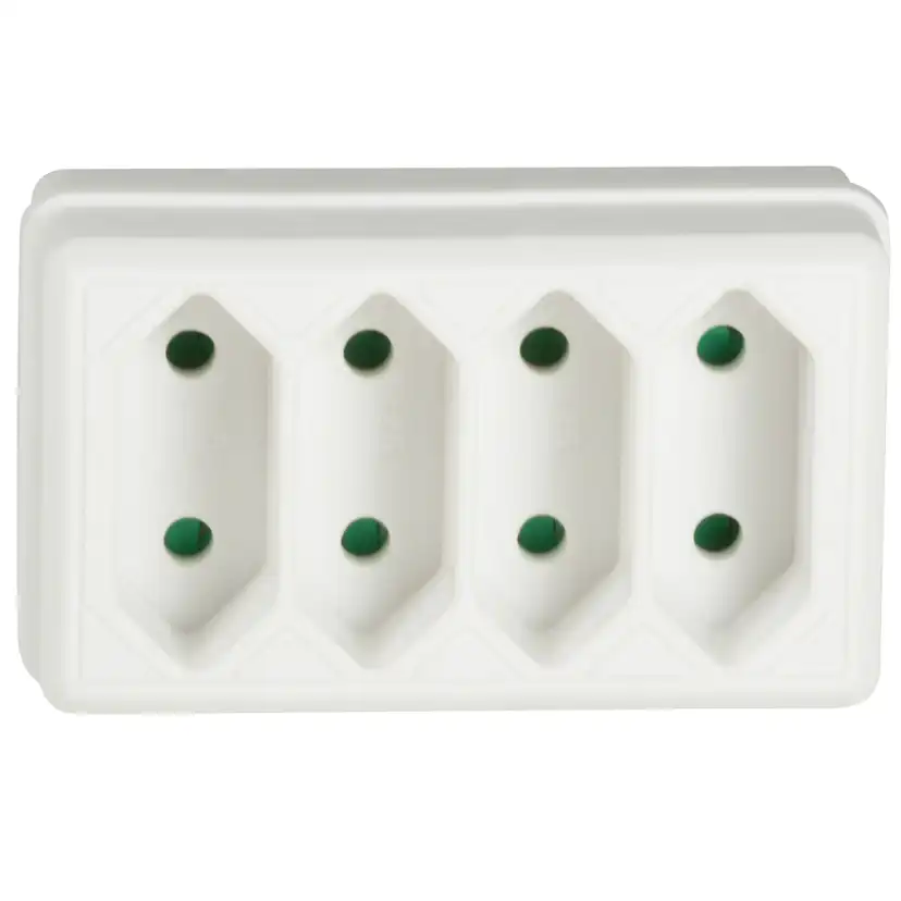 Grenuttag LogiLink Med 4 st Euro-uttag