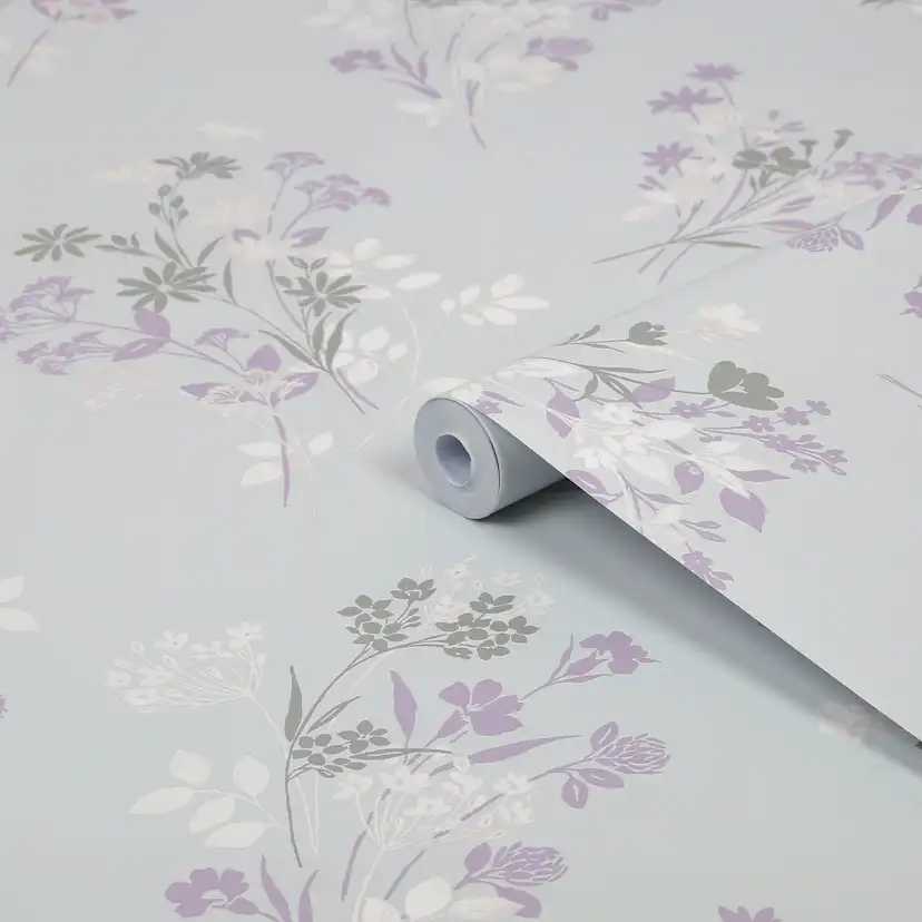 Tapet Laura Ashley Igerna Pale Duck Egg Blå 119857