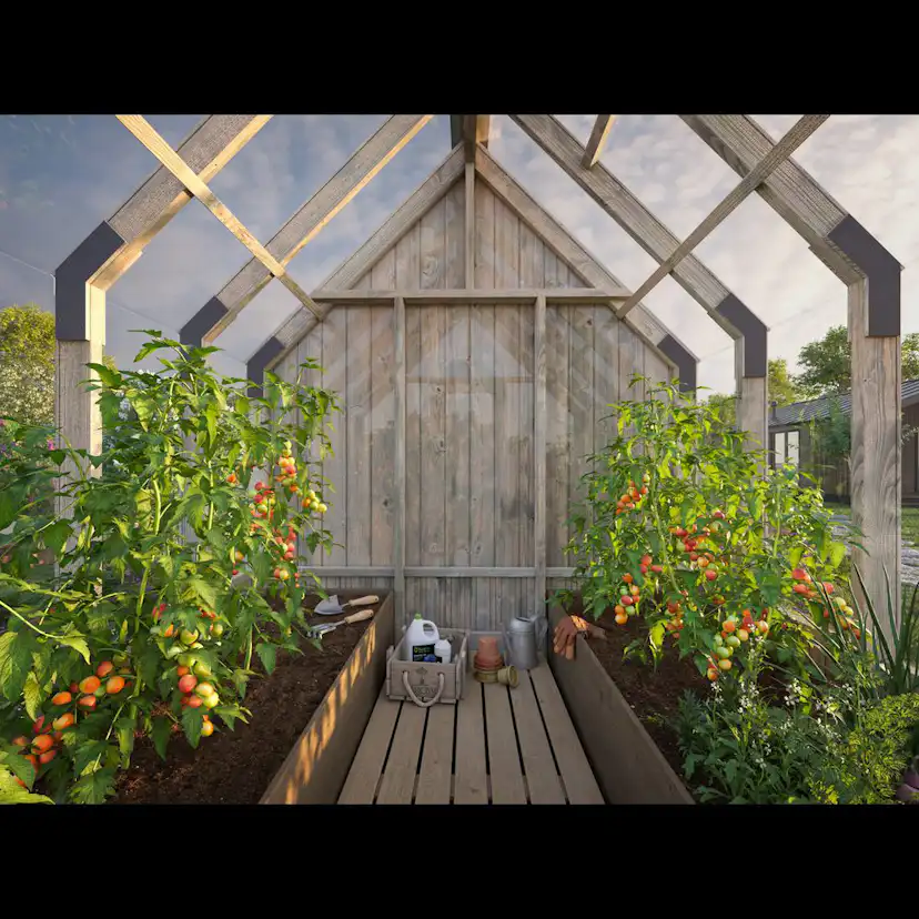 Växthus Palmako Emilia 10,2 m² (inv. 5,4+4,0 m²)