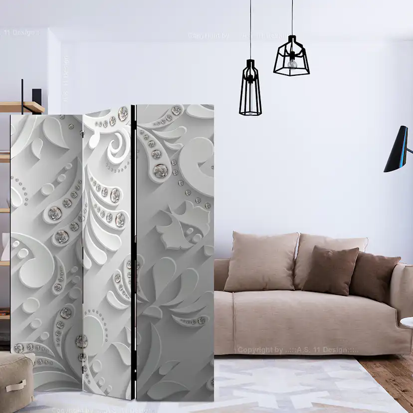 Rumsavdelare Skärmvägg Arkiio Flowers With Crystals 135x172 cm