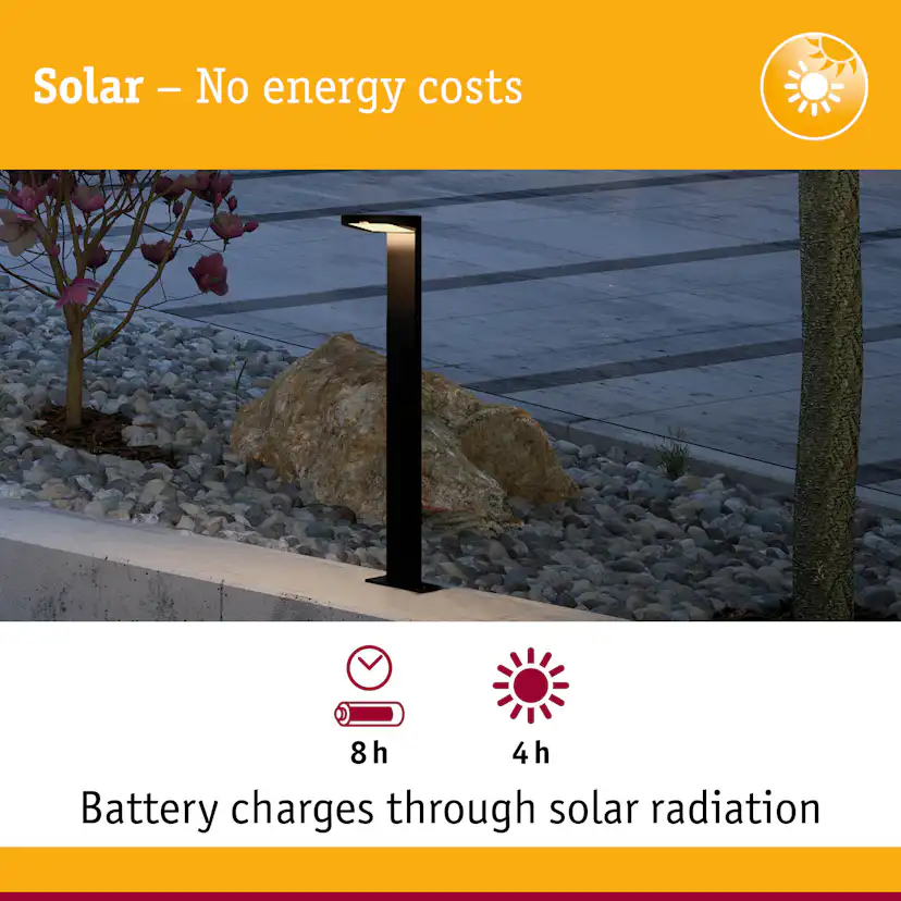 Pollare Solcell LED Paulmann Ryse med Rörelsesensor IP44