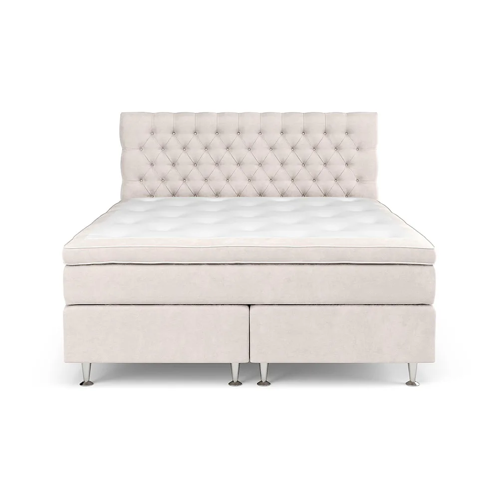 Celine Sängpaket 160x200cm 160x200, Beige, Medium/Fast, Stålben