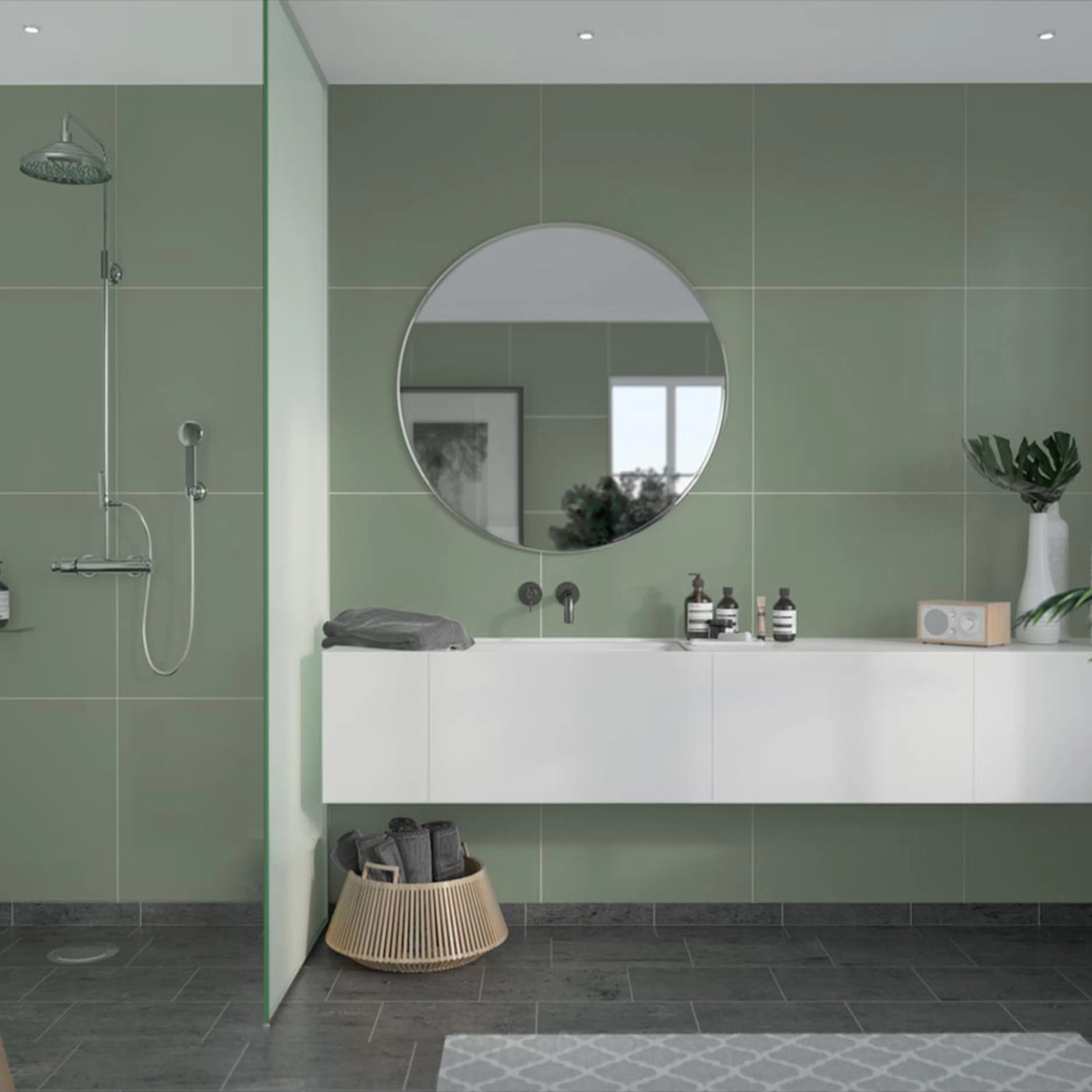 Våtrumsskiva Fibo Olivegreen 5206-M6060 EM