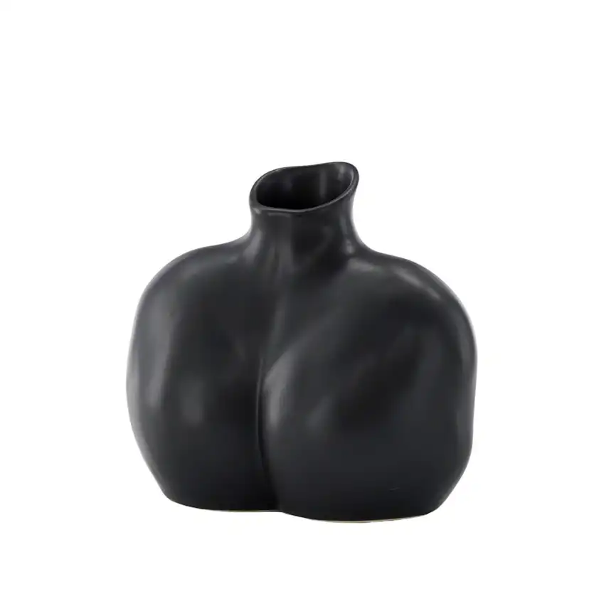 Harvey Vase - Matte Black - 17*10*15Hcm Svart