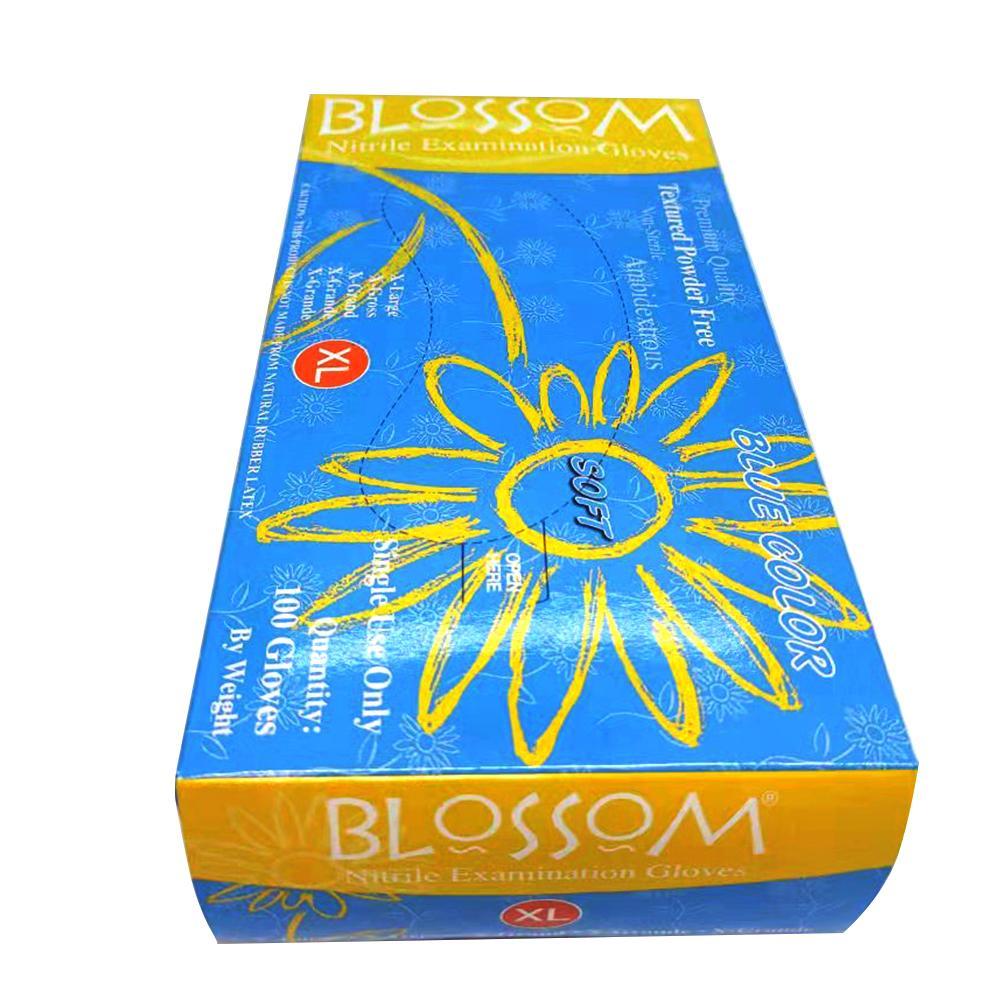 Engångshandskar Blossom Blue Nitril