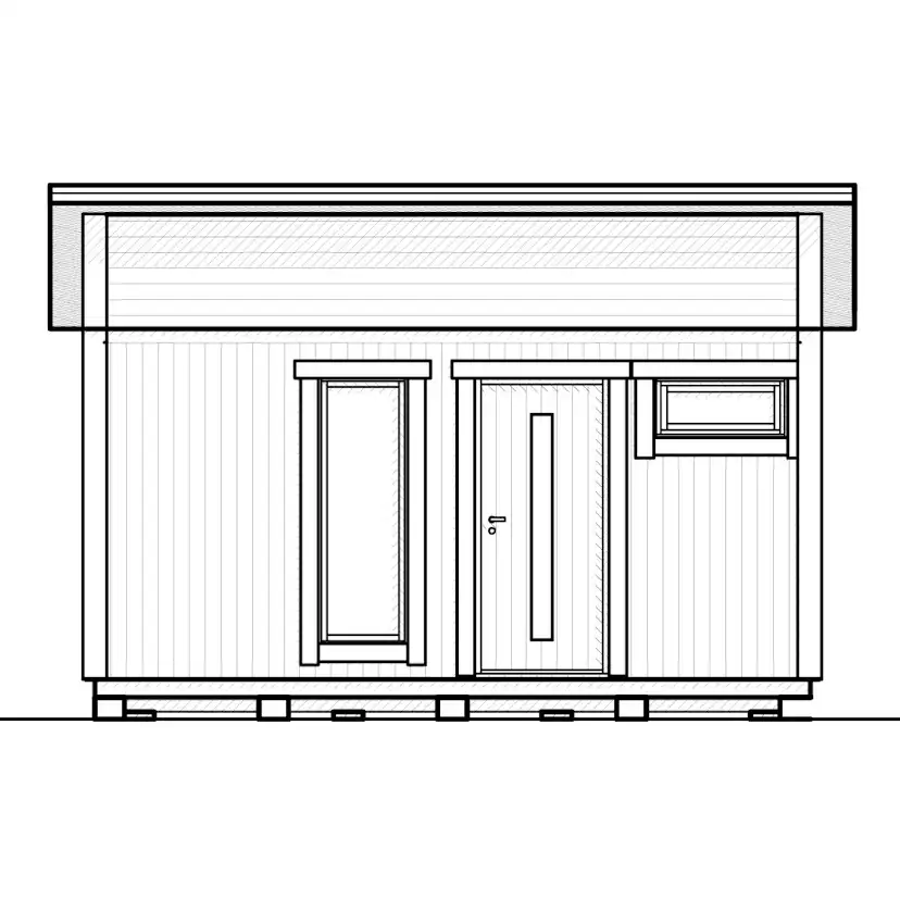 Attefallshus Vibostugan Njuta Funkis 20-2 19,6 m² Trähus