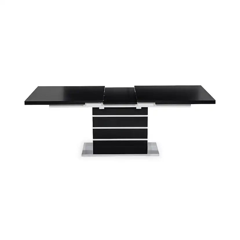 Macahan Förlängningsbart Matbord 180 cm Vit/Svart, 180 cm