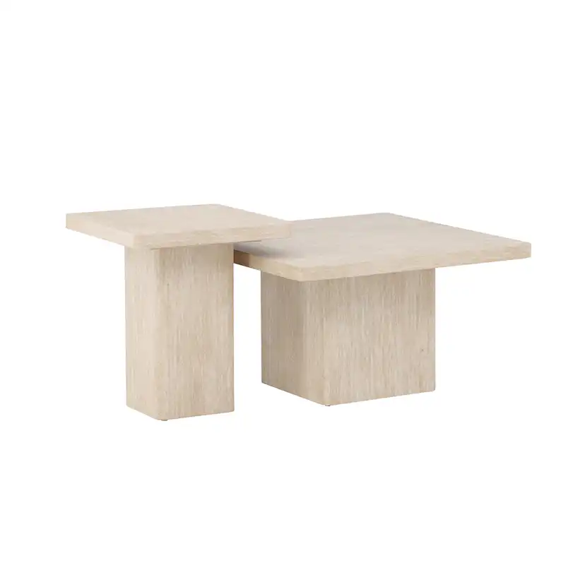 Soffbord Venture Home Qvart Set 80x80x46 cm & 50x50x56 cm