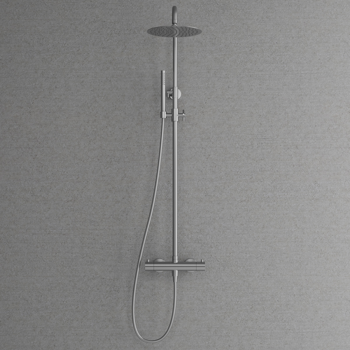 Takduschset Scandtap Steel Pleasure 2 med Duschskrapa