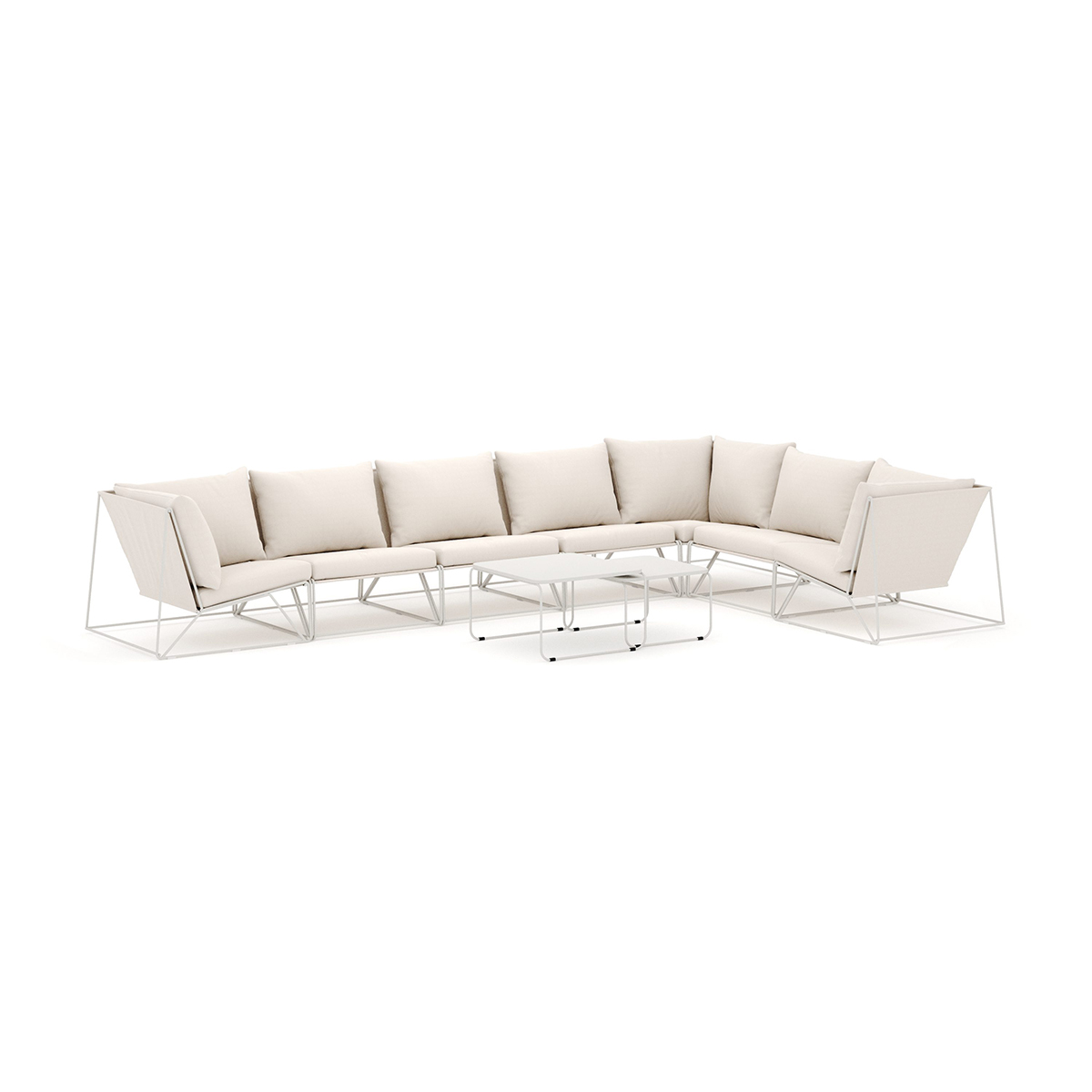 Loungesoffa Comfort Garden Usteryd utomhus L-soffa 7-sits vändbar
